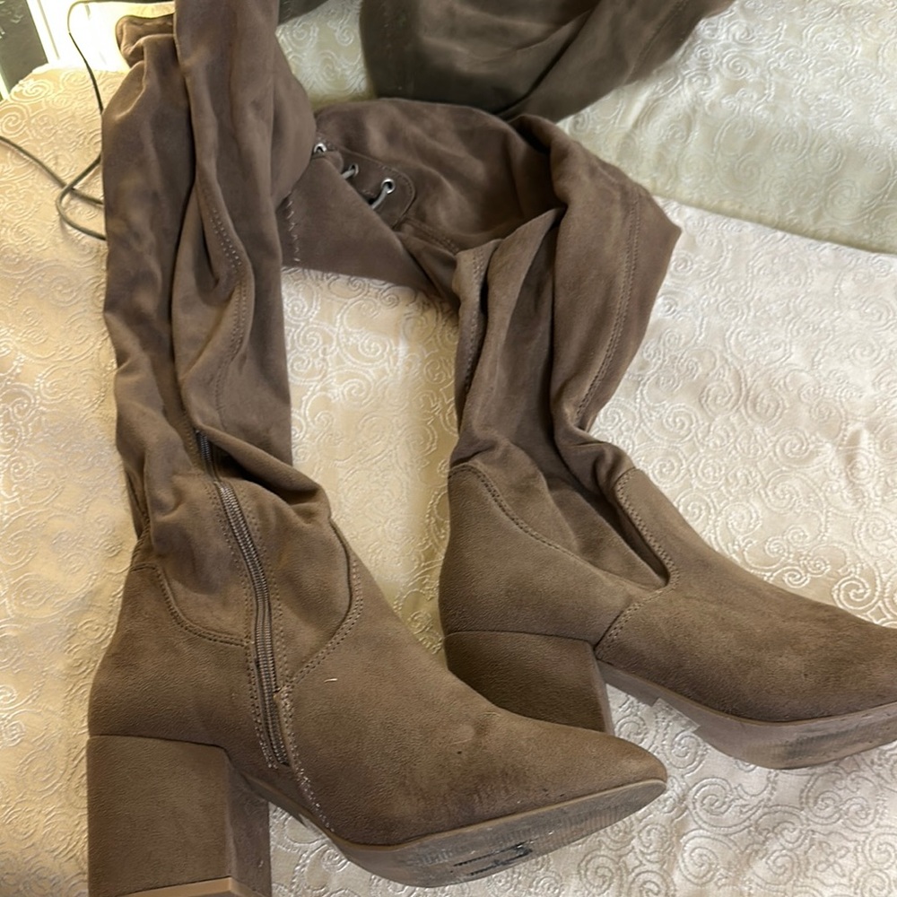 Thigh high Brown Suede Women's Boots